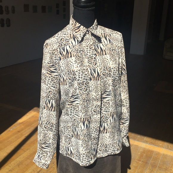 Alfred Dunner  checkered animal print shirt.. - Picture 2 of 5